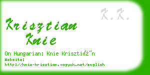 krisztian knie business card